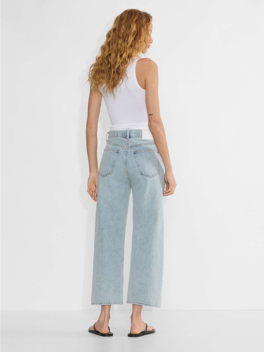 Denim Forum The Farrah Hi-Rise Wide Ankle Jean Size 27 NWT